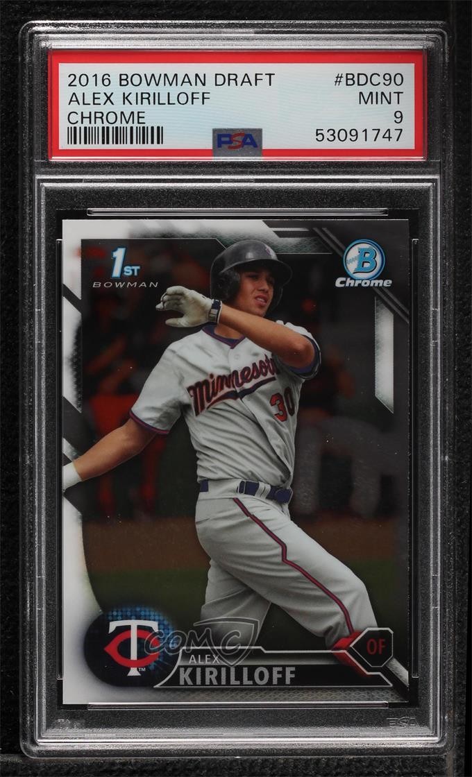 2016 Bowman Draft Chrome Draft Picks Alex Kirilloff #BDC-90 PSA 9 MINT 16i3