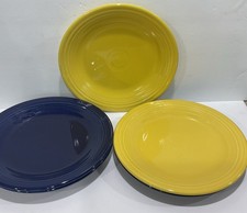 SET 5 FIESTAWARE Homer Laughlin 10.5" MIXED COLOR DINNER PLATES FIESTA