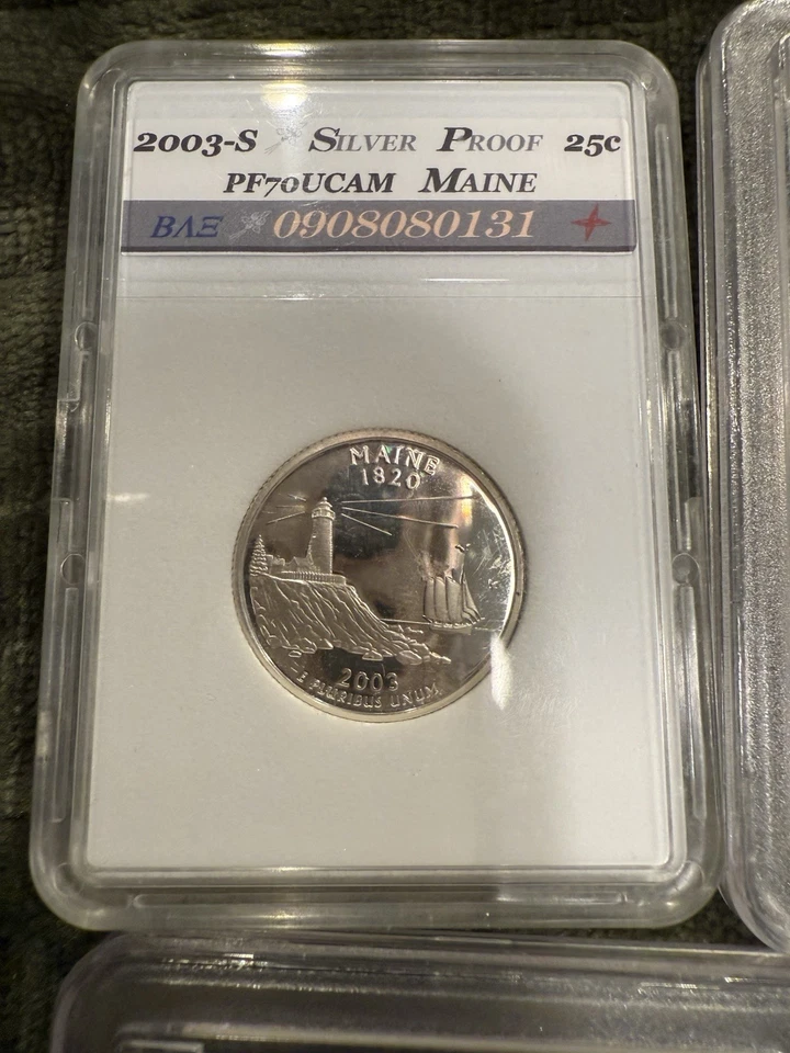 2003 S Silver Proof MAINE Quarter - 90% Silver - Image 3 of 3