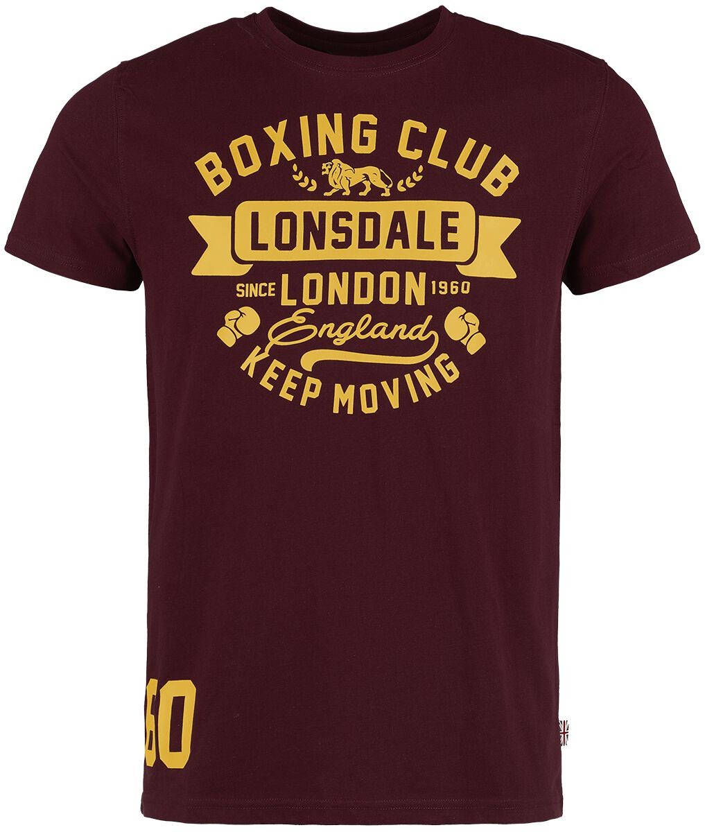 Футболка Lonsdale London уличная одежда Herren GRUTING burgund 3790₽