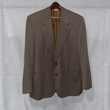 Brioni Super 150s Wool Jacket Tan Beige Sport Coat Men's Fits 40 R Made In Italy