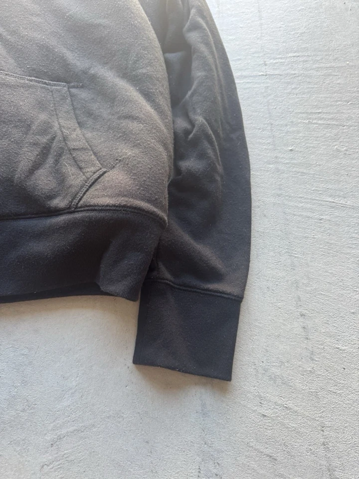 Victoria’s Secret PINK Black Zip Hoodie Women’s Large Sequin Heart Sherpa - Image 3 of 4