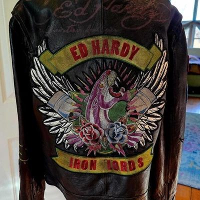 Ed Hardy Leather Jacket products for sale | eBay
