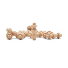 Wooden Baluster Spindles 2", Pack of 25 Wood for Crafts, 2 inch