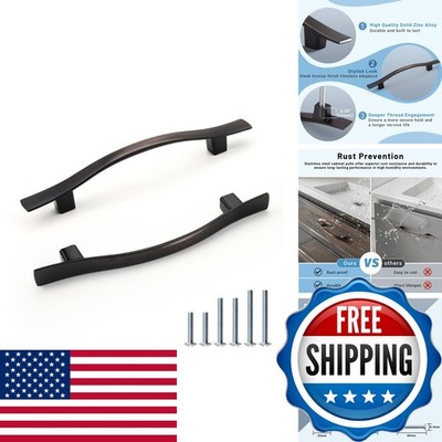 KNOBWELL 12 Pack 3-3/4 inch Oil Rubbed Bronze Kitchen Cabinet Pulls