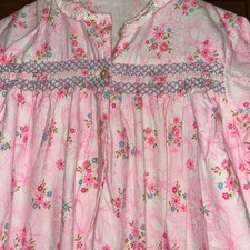 Vintage  Granny  Floral Flannel Nightgown   Dream in Dream Teen   Smocked Yoke