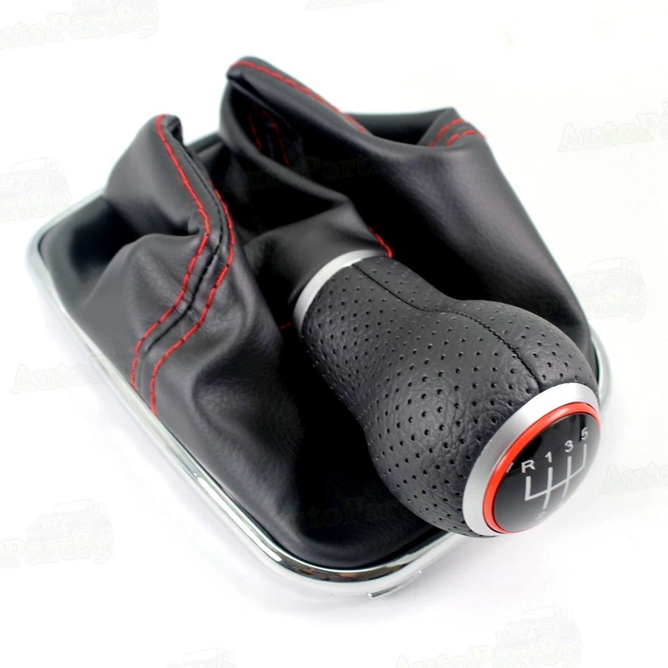 5 Speed 12mm Car Gear Shift Knob With Boot For VW Bora MK4 Golf 4 Jetta 4 98-06 Foto 3 de 4