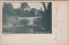 Sugar River Talcottsville New York NY 1907 Waterfall Rock Ledges Horr Postcard
