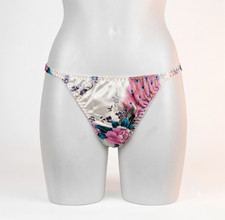 WOMEN UNDERWEAR Bikini panties NEW SATIN NATURAL 100 PURE SILK XL