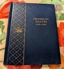 Franklin Half Set 16 Coins BU/PL Highlights in Vintage Whitman Album 1948–63