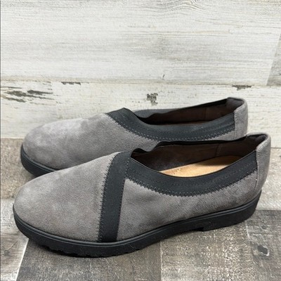 Clarks Bellevue Cedar Gray Suede Shoes Size 7 Women s NEW