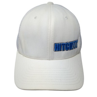 Hitch Fit Fitted Baseball Hat White XL Embroidered Flexfit Yupoong