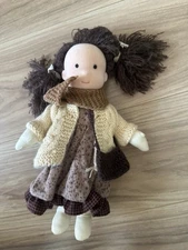 Rag Doll For Girl Crocheted Sweater And Purse 