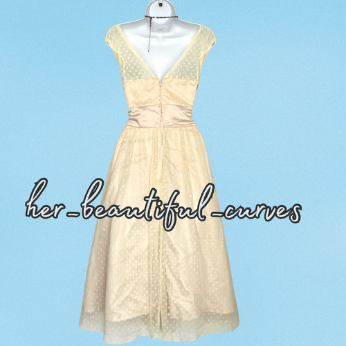 LINDY BOP POLKA DOTS VINTAGE STYLE OCCASION PARTY DRESS SIZE 20 fits 18 - Picture 6 of 6