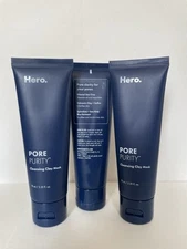 * QTY THREE* Hero Cosmetics Pore Purity Cleansing Clay 2.35 fl oz Mask