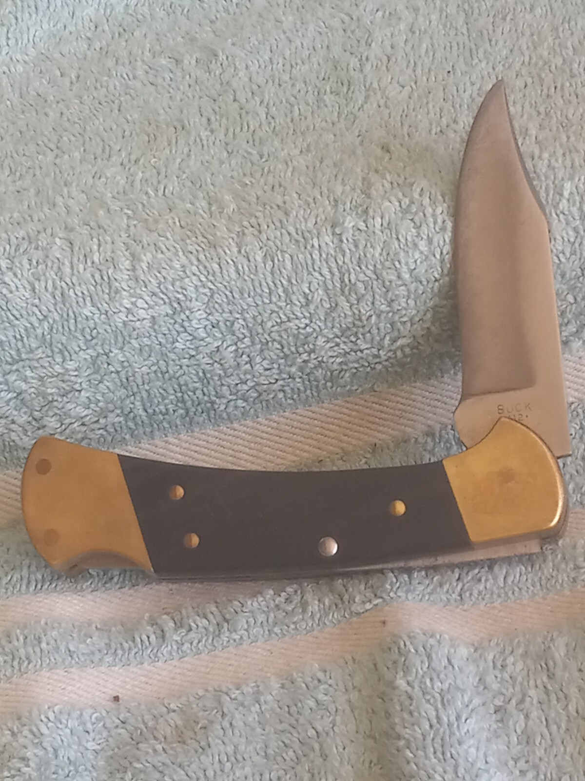 buck 112 folding knife With Leather Pouch eBay