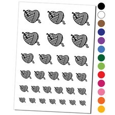 Yarn Heart Crocheting Temporary Tattoo Water Resistant Set