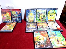 11 PIECE PLAY STATION 2 GAME LOT -SPONGE BOB SQUARE COLLECTION ALL WORKING -L286