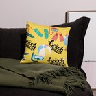Pillow Cover Yellow Beach Flip Flops 18 x 18 and 22 x 22 Reusable Hidden Zipper