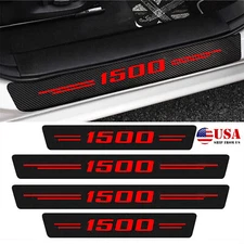 4X For GMC Sierra 1500 Truck Cab Door Sill Step Plate Scuff Cover Protector