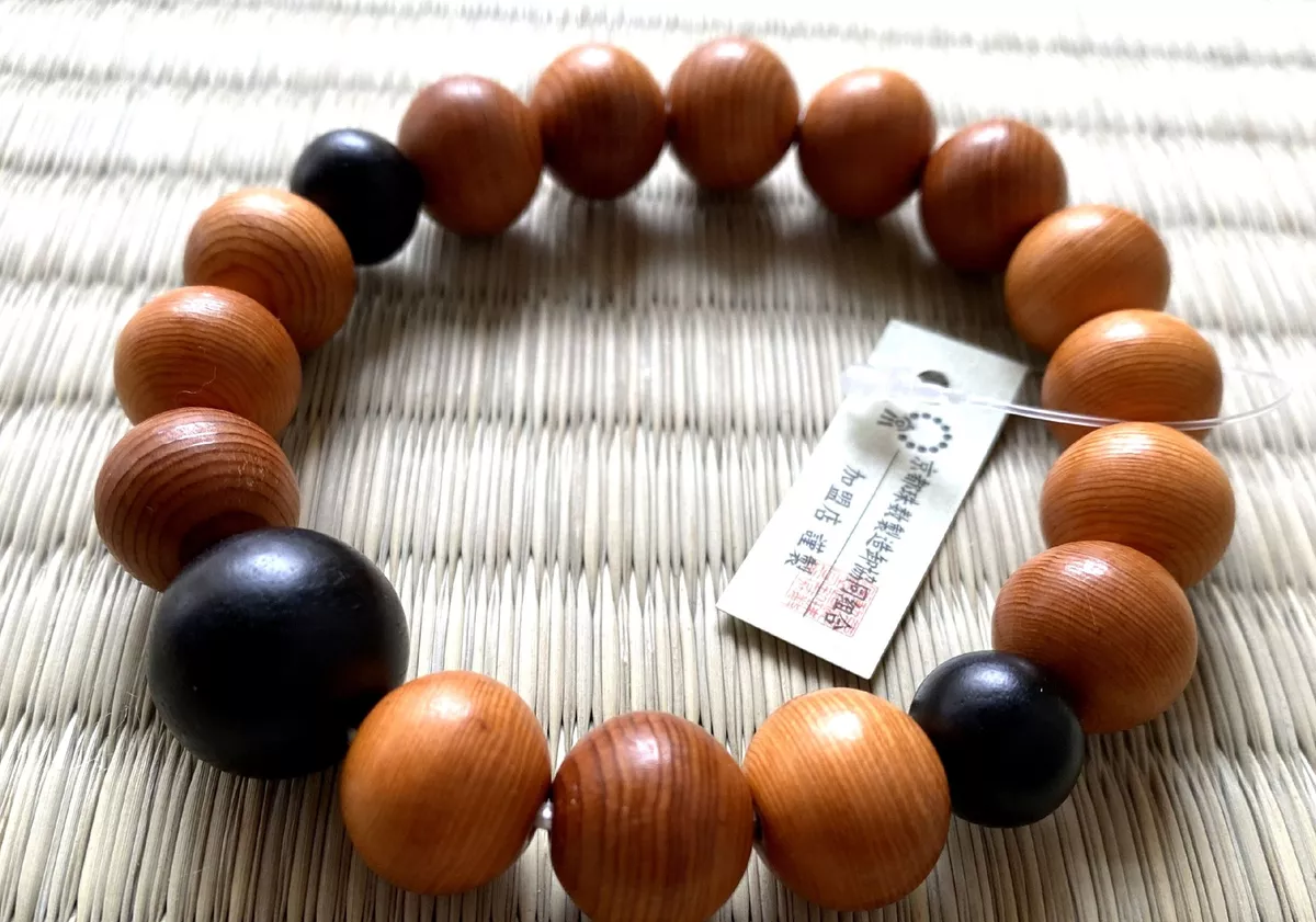 Kyoto Juzu bracelet Japan Precious wood series Japanese Yew Black ebony Japan