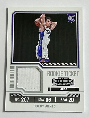 こびー Colby Jones 2023-24 Panini Contenders Basketball RC Rookie Ticket
