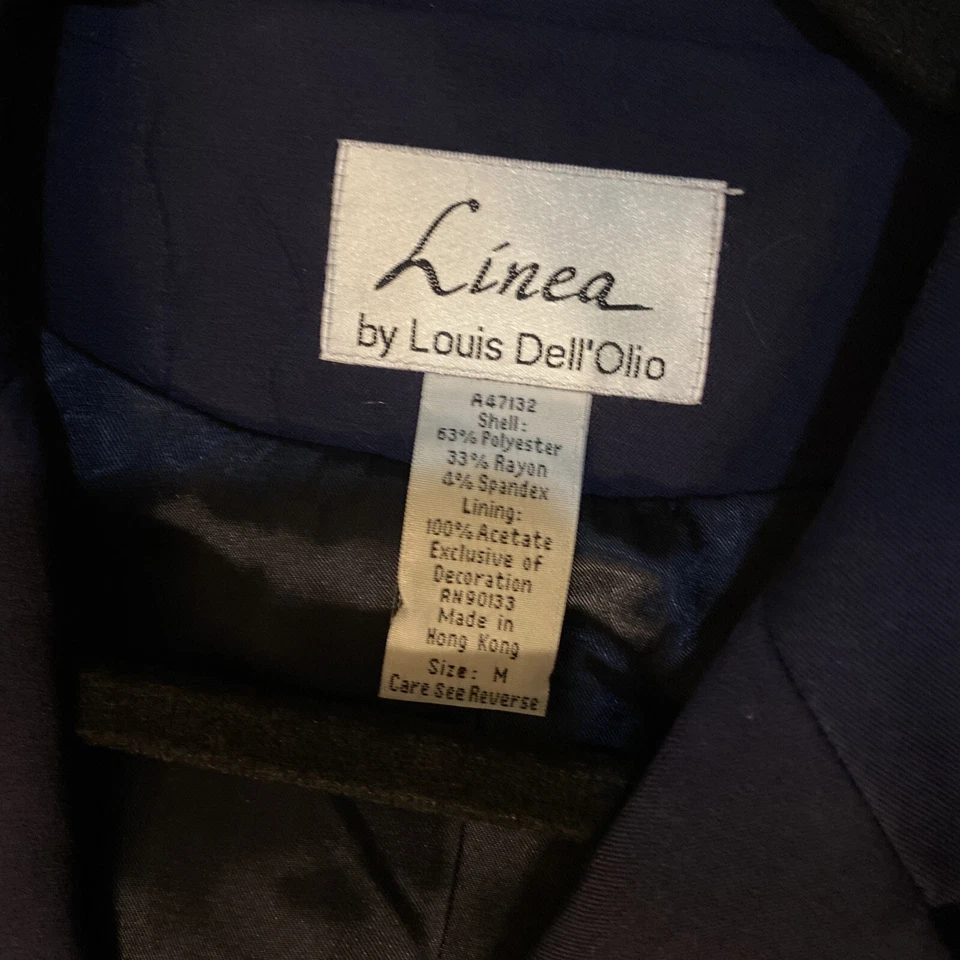 Traje Blazer Linea By Louis Dell Olio Mujer Azul Manga Larga Talla M (S5) Foto 4 de 4