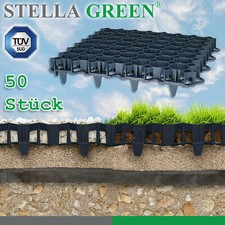 50x Rasengitter 50x50x4cm schwarz Rasenplatte Gehwegplatte Rasenwabe Bodenwabe