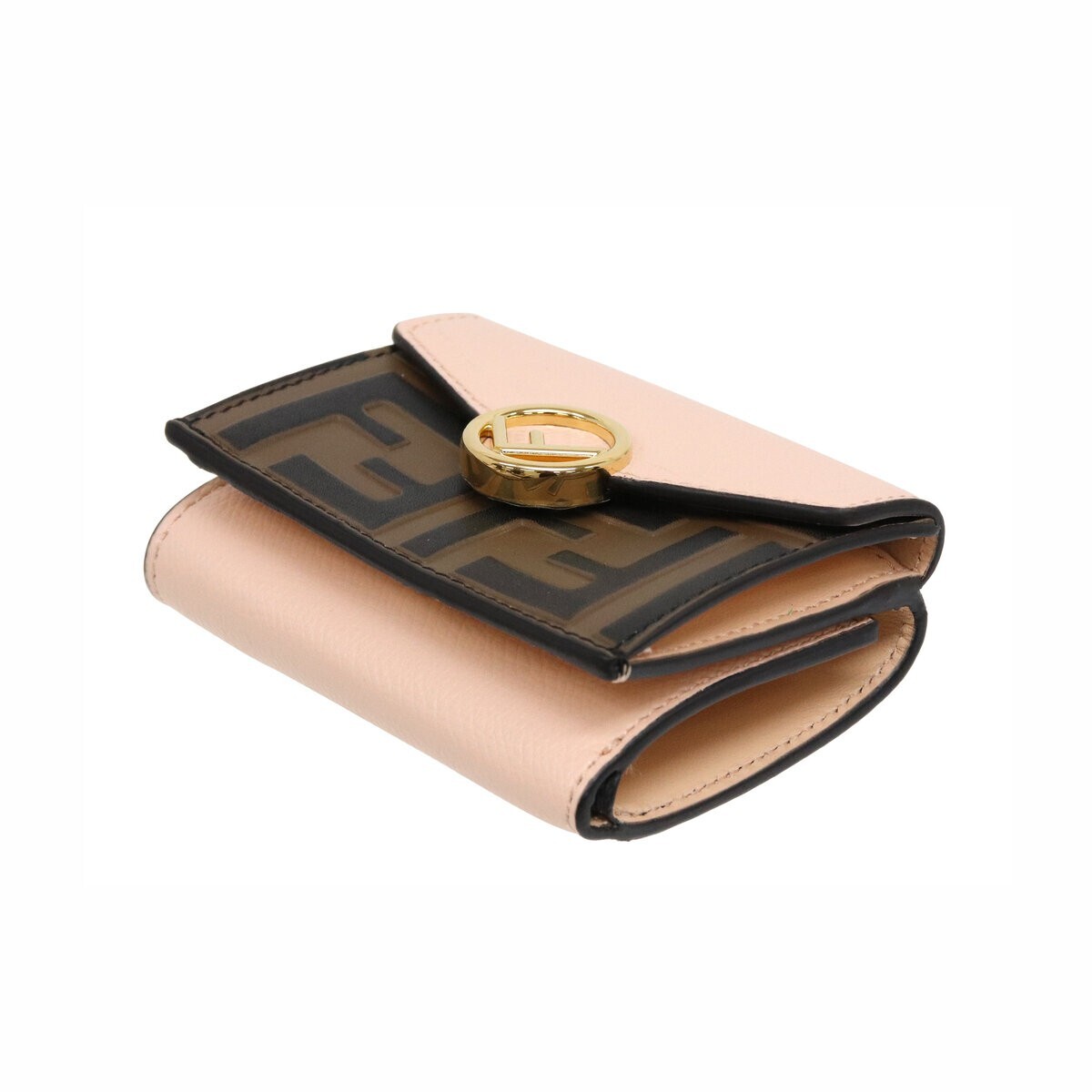 FENDI Tri-Fold Wallet Pink F Logo Purse Leather New F/S from FENDI Tri-Fold Wallet Pink F Logo Purse Leather New F/S from