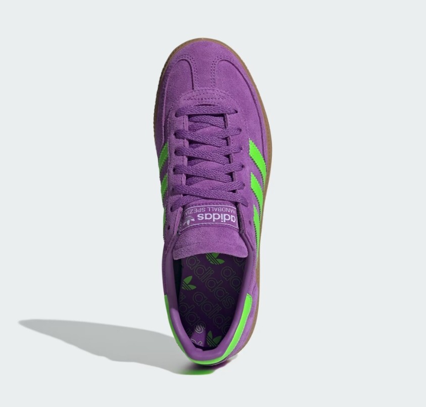 New Adidas Women's Handball Spezial Shoes - Active Purple / Solar Green (JS0251) image 2
