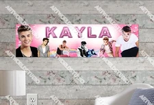 Justin Bieber - Personalized Name Poster Customized Birthday Wall Decor Banner