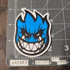 Glossy Blue Spitfire Adult Humor Skateboard Laptop Guitar Phone Sticker Mat71