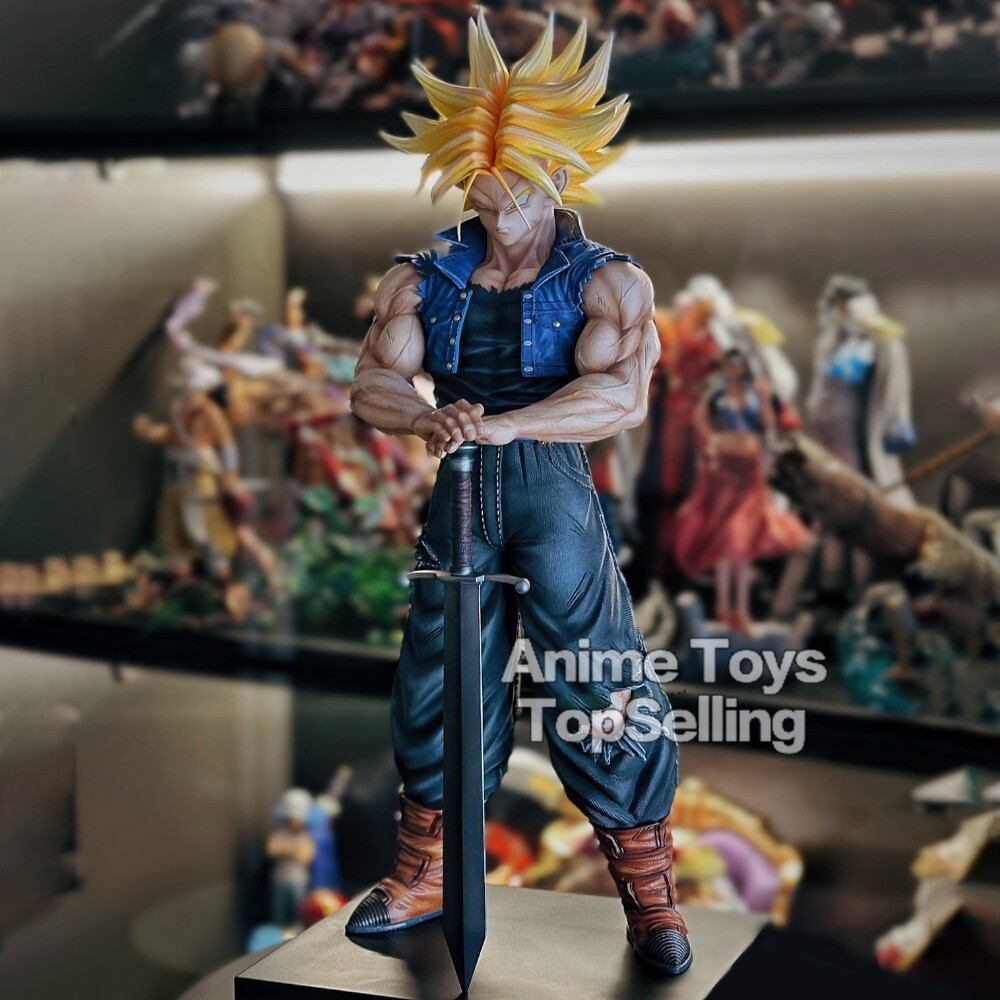 Figurine Dragon Ball Z Trunks Super Saiyan 25cm Décoration Vitrine et Bureau Manga