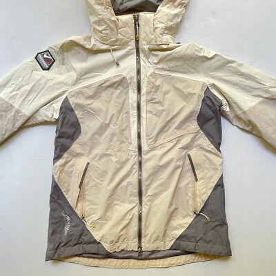 Millet Ski Parka Coat Jacket Womens Small (95) Beige Gray Dry Edge Expert Series