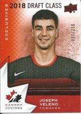 2020-21 Upper Deck Team Canada Juniors JOSEPH VELENO #95 Exclusives 030/250