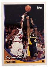 Excellent: Vintage 1993-94 topps Byron Scott Indiana Pacers Trading Card