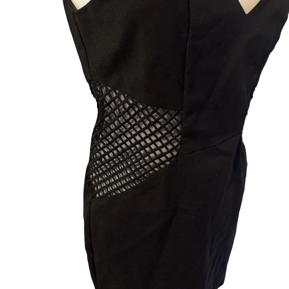 Vestido Tobi Azul Sin Mangas Profundo V Malla Panel Forrado Talla XS Foto 3 de 4