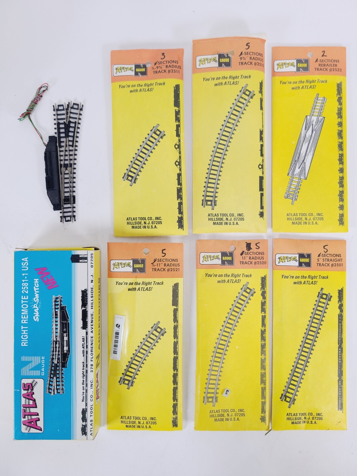 Atlas Track N Gauge 26pc Lot Switch, Curved & Straight
