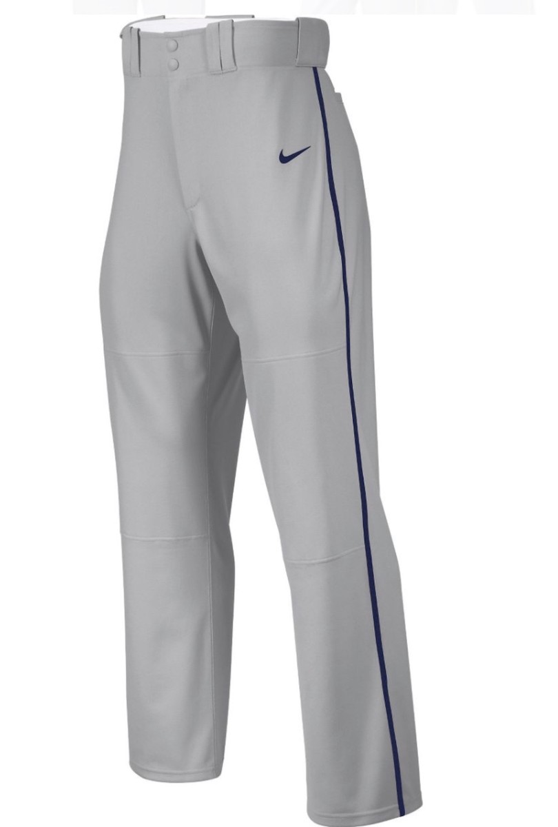 Long Slowpitch Pants NIKE LongBall Grey Navy Blue Piped Long