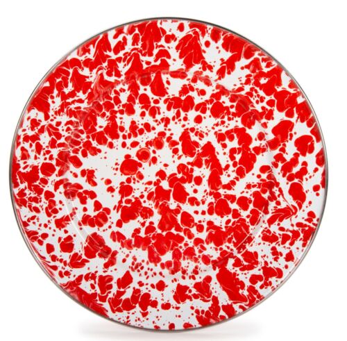 Golden Rabbit Enamelware 10.5" Dinner Plate Stainless Steel Rim, 9 Color Choices - Picture 3 of 10