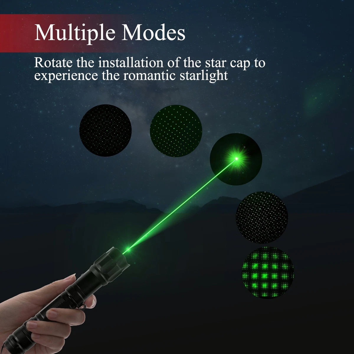 Green Laser Pointer Stars