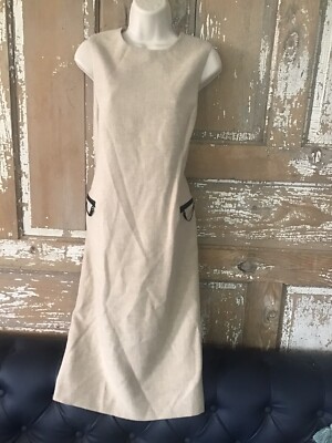 oscar de la renta dress 14 Wool Leather Pockets Size 14 NWT NEW | eBay