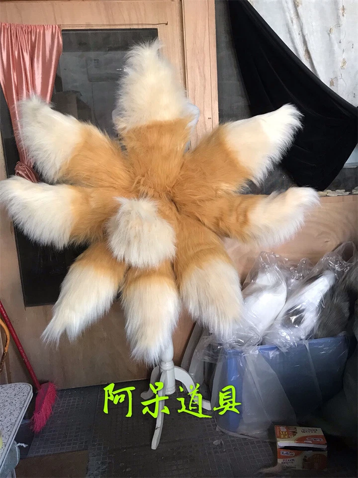 Demon Slayer Kanroji Mitsuri Cosplay Plush Nine-tailed Fox Tail 65cm Party Props - Image 4 of 4
