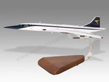 Concorde BOAC Desk Wood Airplane New Model Large Scale 1/144