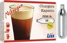 120 Nitrogen N2 Cartridges NITRO Coffee Beer Cold Brew Nitro Non-threaded 10-pk