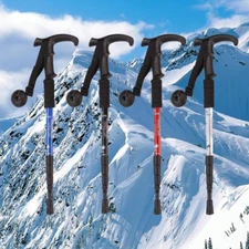 Trekking Poles Nordic Walking Hiking Sticks Adjustable Anti-shock Alpenstock US