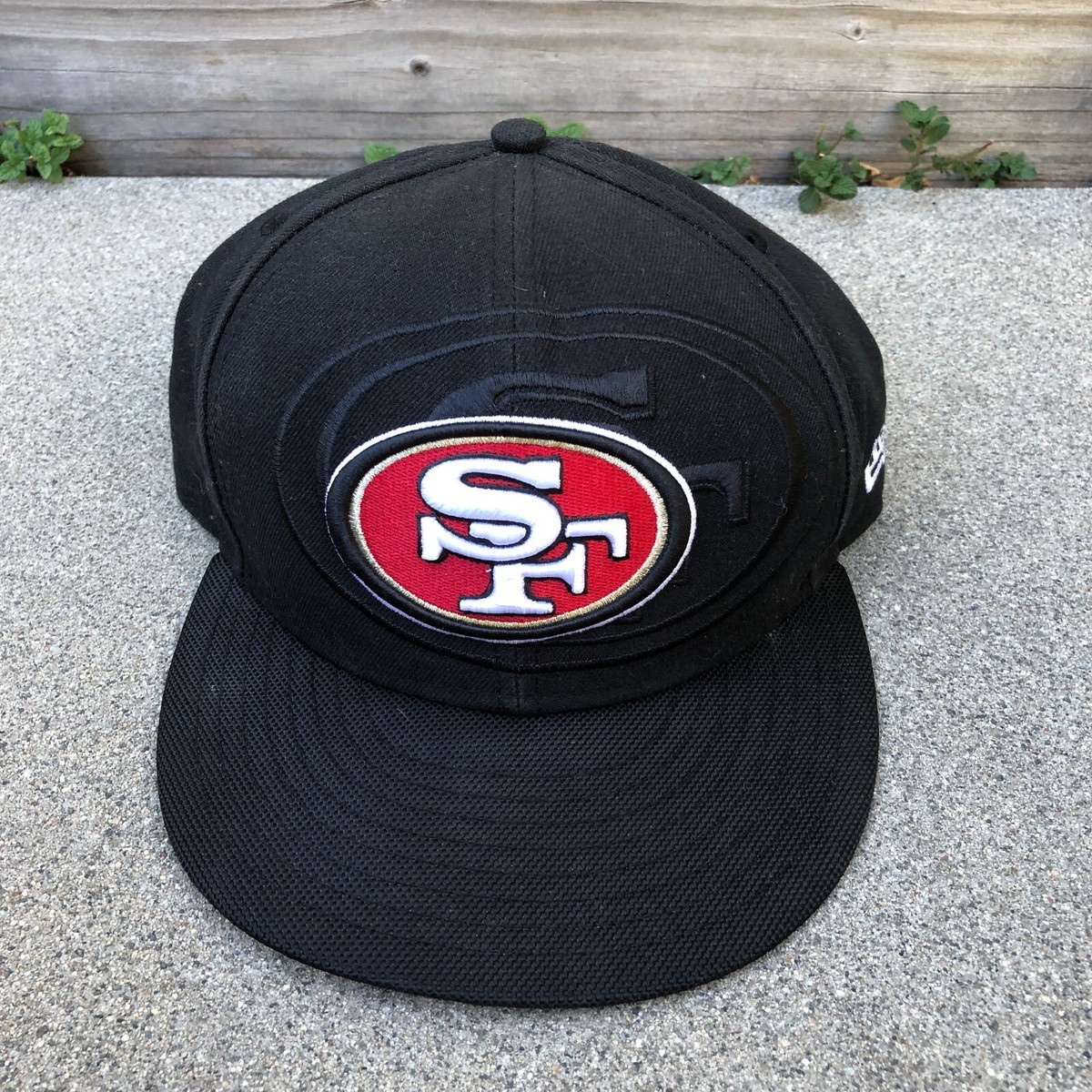NEW ERA San Francisco 49ers Fitted Hat 7 3/8 Black NFL Football