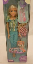 RARE 2008 Casual Chic Glamour Girls  12" Doll in Blue Outfit with Dog