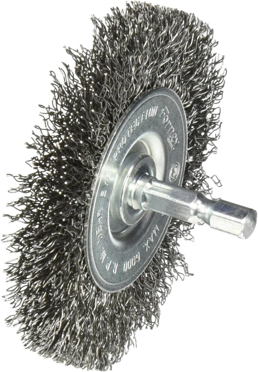 ★h★ 72735 Wire Wheel Brush, Coarse Crimped with 1/4-Inch Hex Shank, 3