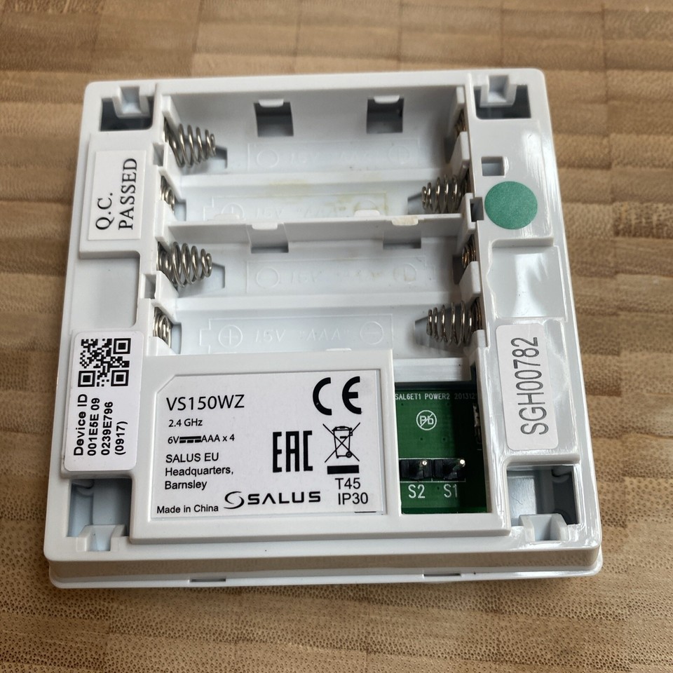 JG John Guest Speedfit Aura Wireless Thermostat 230v & Battery White